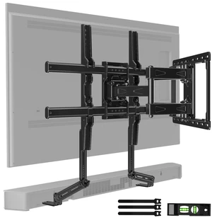 HOME VISION Full Motion TV Mount with Soundbar Bracket, 32-85" TVs, 132 lbs HOME VISION Full Motion TV Mount with Soundbar Bracket, 32-85" TVs, 132 lbs