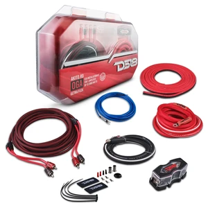 DS18 AKIT0.RD 0-GA Amplifier Installation Wiring Kit with Fuse Holder 250A, Up to 3500 Watts RMS, Ultra Flex Wire, Amp Wire Kit, Amp Wiring Kit 0 Gauge - Red DS18 AKIT0.RD 0-GA Amplifier Installation Wiring Kit with Fuse Holder 250A, Up to 3500 Watts RMS, Ultra Flex Wire, Amp Wire Kit, Amp Wiring Kit 0 Gauge - Red
