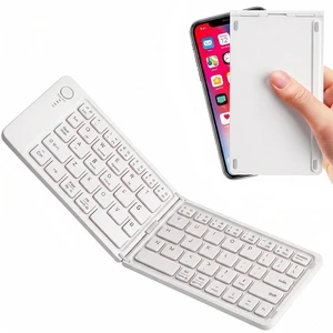 Wireless Foldable Mini Rechargeable 5.4 Bluetooth Keyboard, 3 Bluetooth Channels, Ultra-Slim Travel Keyboard for iPhone iPad Mac Android Windows iOS, Silent Keyboard for Tablet Laptop Office (W Wireless Foldable Mini Rechargeable 5.4 Bluetooth Keyboard, 3 Bluetooth Channels, Ultra-Slim Travel Keyboard for iPhone iPad Mac Android Windows iOS, Silent Keyboard for Tablet Laptop Office (W