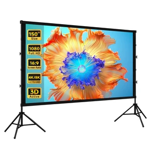 IN&VI Portable 150 Inch Portable 16:9 Outdoor Projector Screen with Stand IN&VI Portable 150 Inch Portable 16:9 Outdoor Projector Screen with Stand