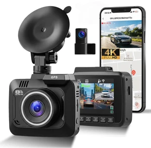 4K Dash Cam Front and Rear,WiFi with App Dash Camera for Cars Built-in GPS Night Vision Wide Angle 2.4" IPS Screen, Loop Recording, 24H Parking Monitor 4K Dash Cam Front and Rear,WiFi with App Dash Camera for Cars Built-in GPS Night Vision Wide Angle 2.4" IPS Screen, Loop Recording, 24H Parking Monitor