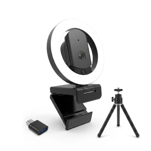 HUYEOOG 4K Ultra HD Webcam with Microphone, 3-Color Fill Light & Privacy Cover, 90 Wide Angle AutoFocus Webcam with Tripod & USB C Adapter, Plug & Play for PC/Laptop/Zoom/Streaming/Gaming (Black) HUYEOOG 4K Ultra HD Webcam with Microphone, 3-Color Fill Light & Privacy Cover, 90 Wide Angle AutoFocus Webcam with Tripod & USB C Adapter, Plug & Play for PC/Laptop/Zoom/Streaming/Gaming (Black)