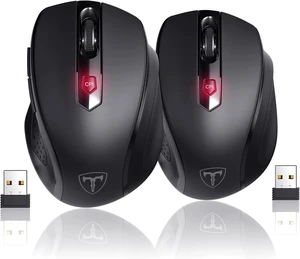 HOTWEEMS Wireless Mouse, D-09 Computer Mouse USB Cordless Mice for Laptop, Ergo Grips, Lightspeed 5-Level 2400 DPI, 16 Months Battery, Portable for PC Mac Chromebook (2Pack) HOTWEEMS Wireless Mouse, D-09 Computer Mouse USB Cordless Mice for Laptop, Ergo Grips, Lightspeed 5-Level 2400 DPI, 16 Months Battery, Portable for PC Mac Chromebook (2Pack)