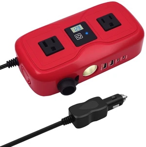 SZSSTH 7-in-1 200W Car Power Inverter 2V DC to 110V AC, 2 AC Outlets + 4 USB (PD 20W & QC 3.0) + Cigarette Lighter Plug, 2 USB Fast-Charge, Auto Inverter for Travel & Camping SZSSTH 7-in-1 200W Car Power Inverter 2V DC to 110V AC, 2 AC Outlets + 4 USB (PD 20W & QC 3.0) + Cigarette Lighter Plug, 2 USB Fast-Charge, Auto Inverter for Travel & Camping