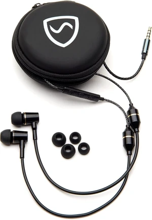 Shield Your Body Air Tube EMF Protection Stereo Headset w/Mic 3.5mm Black Shield Your Body Air Tube EMF Protection Stereo Headset w/Mic 3.5mm Black