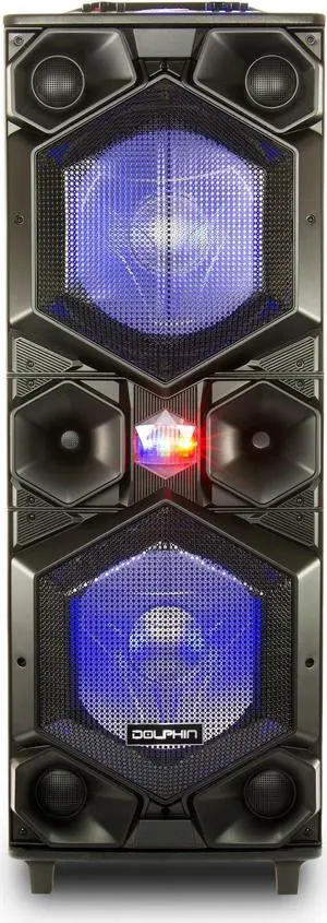 Dolphin SP-155BT Dual 15 Professional Party Speaker Deep Loud with Bass