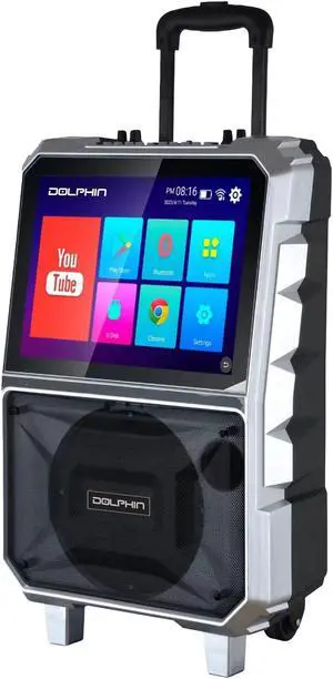 Dolphin KB-85R Portable Karaoke Machine with Touchscreen &  Wireless Microphone