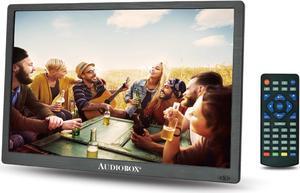 Audiobox TV-15 Portable 15.4" LCD Monitor & TV for RV, Camping, Tailgating - HDMI, USB, Local Channels, 12V Car Charger