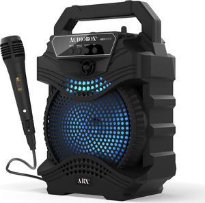 Audiobox ABX-650R Portable PA Speaker ABX-650R with Bluetooth, Sound Activated Lights, Built-In Phone Holder, and 1000W Power