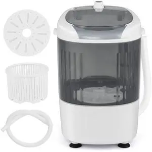ARLIME Mini Washer and Dryer Combo, 5.5 Lbs Mini Laundry Washer, Semi-automatic Washing Machine with Drain Hose & Spin Tub, Small Washing Machine for Drom RV Apartment (Grey)