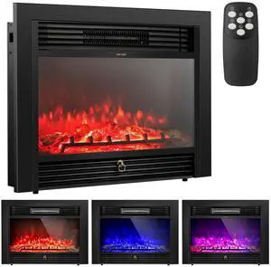 ARLIME Electric Fireplace, 28.5 Inch Firebox Heater, 750/1500W Wall Firebox with Remote Control, 3 Color Flames, 5 Brightness Settings 8H Timer, Electric Fireplace Inserts for RV