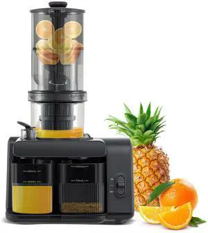 ARLIME Cold Press Juicer, Slow Masticating Juicer w/ 5.3 Inch Large Feed Chute, Juice Extractor w/Reverse Button & Cleaning Brush, Easy to Clean, Juicer Machine for Whole Vegetables & Fruits ARLIME Cold Press Juicer, Slow Masticating Juicer w/ 5.3 Inch Large Feed Chute, Juice Extractor w/Reverse Button & Cleaning Brush, Easy to Clean, Juicer Machine for Whole Vegetables & Fruits