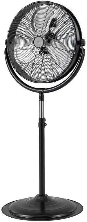ARLIME 20" High Velocity Pedestal Fan, Industrial Oscillating Standing Fan w/3 Speeds, 360° Tilt & Adjustable Height, Heavy Duty Metal Floor Fan for Commercial, Garage, Workshop, Warehouse (20 Inch)