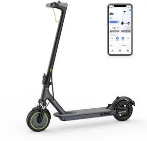 Roinside Dual Suspension Electrict Scooter for Aduts, Up to 19 MPH and 23 Miles Long-Range Portable Commuting Escooter with Double Braking System and App