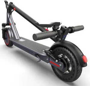 Electric Scooter - 8.5" Solid Tires, 350W Motor, Up to 22 MPH and 24 Miles Long-Range Portable Foldable Commuting Scooter for Adults with Double Braking System and App