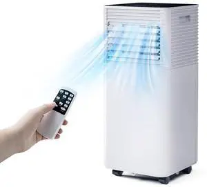 ARLIME Portable Air Conditioners, 10000 BTU AC Unit Cools up to 400 sq. ft. w/Fan & Dehumidifier, Remote Control, Window Mount Kits, Freestanding Air Cooler for Bedroom Home Office