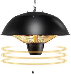 ARLIME 1500W Hanging Patio Heater, Outdoor Ceiling Mounted Infrared Electric Space Heater, Fast Heating Patio Heat Machine for Restaurant, Backyard, Garage, Decks