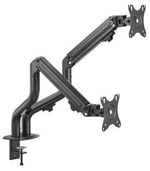DUAL ARM MONITOR DESK MOUNT BRACKET SPRING ASSITED FULL MOTION FOR 17-32" SCREEN