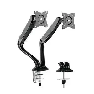 DUAL ARM TV LCD MONITOR DESK MOUNT BRACKET ARTICULATING SWIVEL GAS SPRING