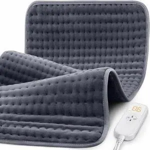 Extra Large Microplush Heating Pad 17x33 for Back Neck Pain Relief, 6 Heat