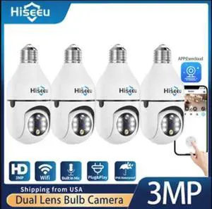 2PCS Dual Lens 3MP 360° Light Mini WiFi Camera Wireless Home Baby Pet Monitor 2PCS Dual Lens 3MP 360° Light Mini WiFi Camera Wireless Home Baby Pet Monitor