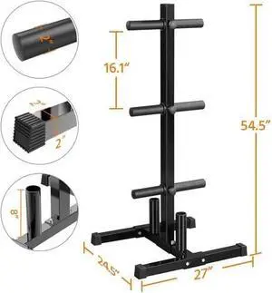2-Inch Barbell Plate and Dumbbell Racks Tree Olympic Plate Rack Weight Bumper Pl