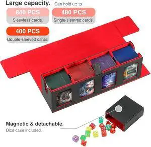 Trading Card Deck Case for 840 Cards, Storage Box with Display Windows for MTG C