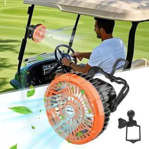 Rechargeable Golf Cart Fan 10400Mah Battery Powered Fan Portable Cordless Fan W/