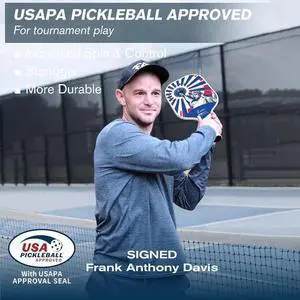 Luzz Carbon Fiber Pickleball Paddles Sandblasted Surface USAPA Approved Pickle B