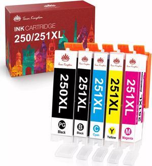 5PK PGI-250XL Black CLI-251 Color Ink Cartridges -For MX922 printer