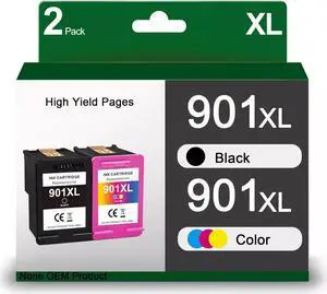 2Pack Compatible for901XL High Yield Ink Cartridge For Officejet 4500 G510
