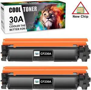 2PK BLACK CF230A 30A Toner Replacement for LaserJet M203dw Pro MFP M227fdw