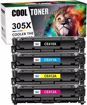 4Pack CE410X-CE413A 305X Toner for LaserJet Pro M475dn M475dw M451nw M451dn
