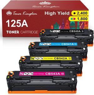 4Pack Toner Cartridge CB540A 125A BCMY For Laserjet CM1312nfi CP1518ni CP1215
