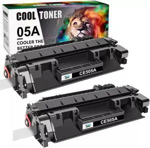 2 PK CE505A Toner Cartridge Compatible With 05A LaserJet P2035 P2035N P2055DN