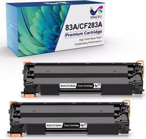 2 Compatible Preimum Black Toner CF283A for 83A M225dw M225dn M201n M201dw