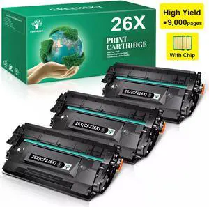 3x High Yield CF226X Toner Cartridge For 26X Laserjet Pro M402dn M426 M426fdw