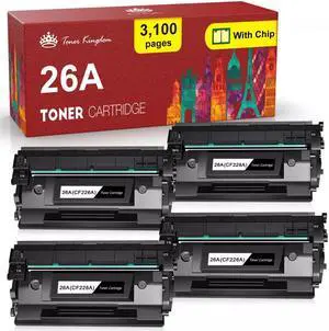 4PK CF226A 26A Toner Cartridge for LaserJet Laserjet Pro M426fdw M402n M402