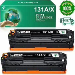 2 Pack CF210A Black Laser Toner Cartridge For 131A Color LaserJet Pro M251nw