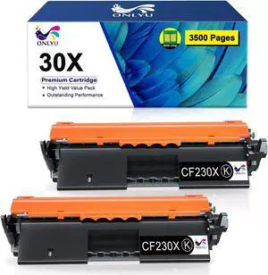 2-Pack 30X Toner replacement for CF230X LaserJet M203d M203dn M203dw Printer