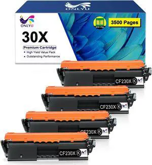 4PK 30X Black Toner replacement for CF230X LaserJet M203d M203dn M203dw