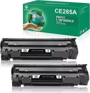 2x Black Toner Compatible with 85A CE285A LaserJet P1102 P1102w M1212nf M1217