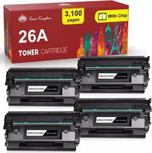 4PK CF226A Toner Cartridge For 26A 226A LaserJet Pro M402n MFP M402dn M426fdw