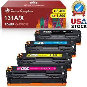 4 PK Black CF210A 131A Laser Toner Cartridge For Color Laserjet M276nw M251n
