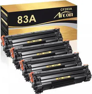 4 Pack CF283A 83A Black Toner Compatible with LaserJet Pro MFP M127fw M125nw