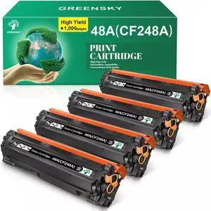 4x CF248A Black Toner Replacement for 48A LaserJet Pro M16w M28w M29w M31w