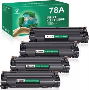 4 Pack CE278A 78A Toner Cartridge For LaserJet P1566 P1560 M1536 MFP Printer