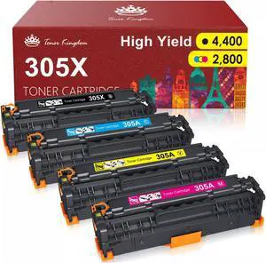 4PK CE410A - CE413A Color Toner Combo Set For 305A LaserJet M375nw M451dn