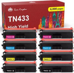 8PK TN433 Toner Cartridge Compatible for Brother TN436 HL-L8360CDWT MFC-L8900CDW Printer TN433(2Set)