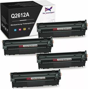 4 pk Toner Q2612A 12A LaserJet Black For 1020 1022n 3015 3030 3052 M1005MFP